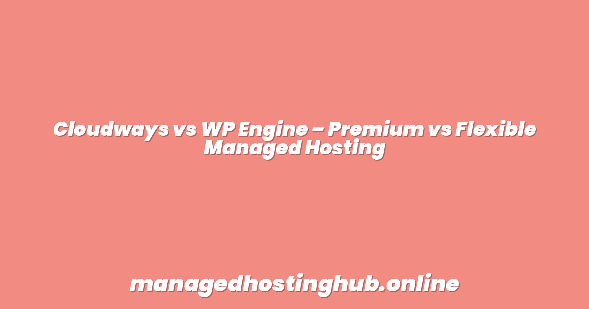 Cloudways vs WP Engine – Premium vs Flexible Managed Hosting