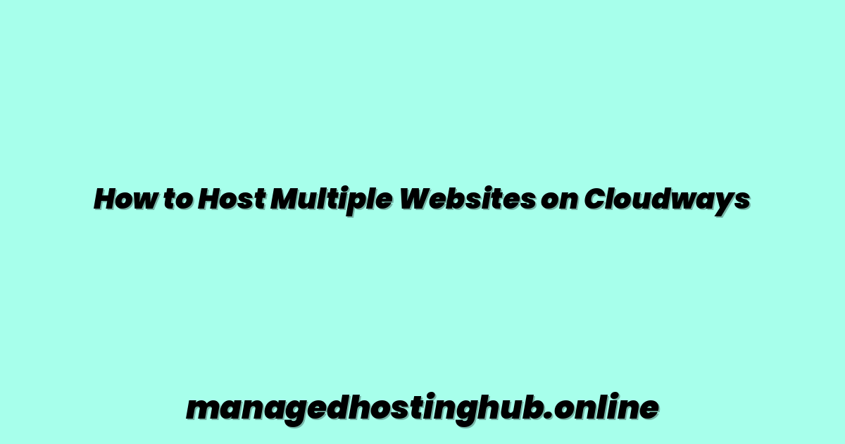 How to Host Multiple Websites on Cloudways